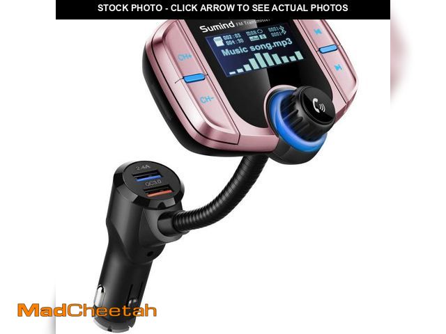 Lot 74-11558232 - Upgraded Bluetooth FM Transmitter, Wireless Radio Adapter Hands Free Car Kit with 1.7'' Display, QC3...