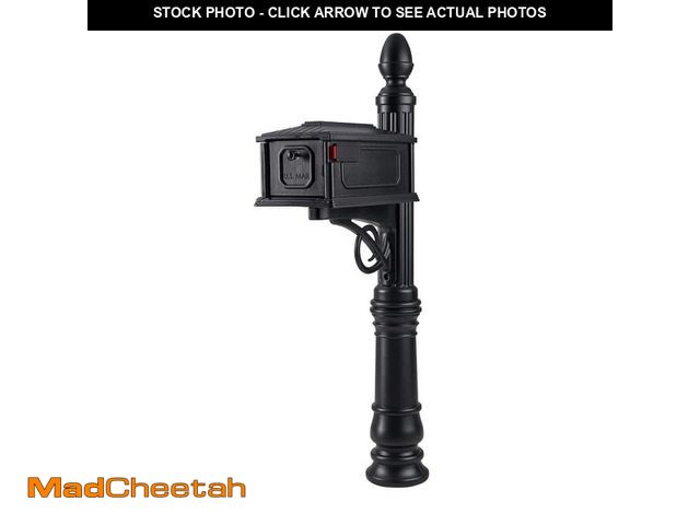 Lot 74-12690711 - *MISSING HARDWARE* Architectural Mailboxes Stratford Black, Medium, Plastic, All-In-One Mailbox and ...