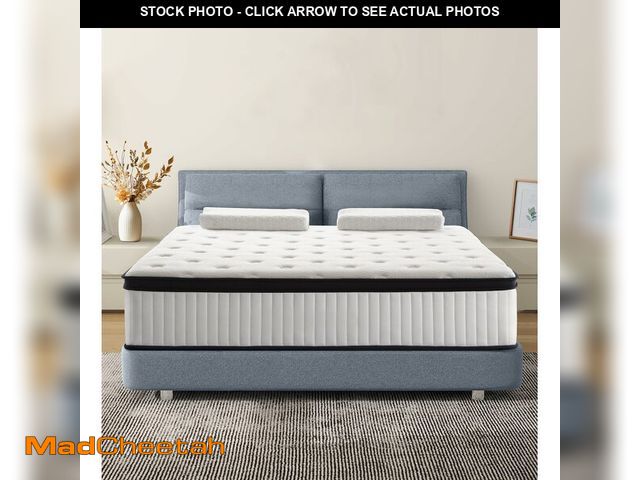 Lot 74-12572484 - Konuzu Queen Mattress,12 Inch Queen Size Mattresses Memory Foam Hybrid White Mattress in a Box,with ...