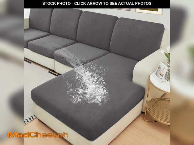 Lot 74-12439915 - NAISI Waterproof Couch Cushion Covers Thick Velvet Fabric Washable Sofa Slipcovers Sectional Couch C...