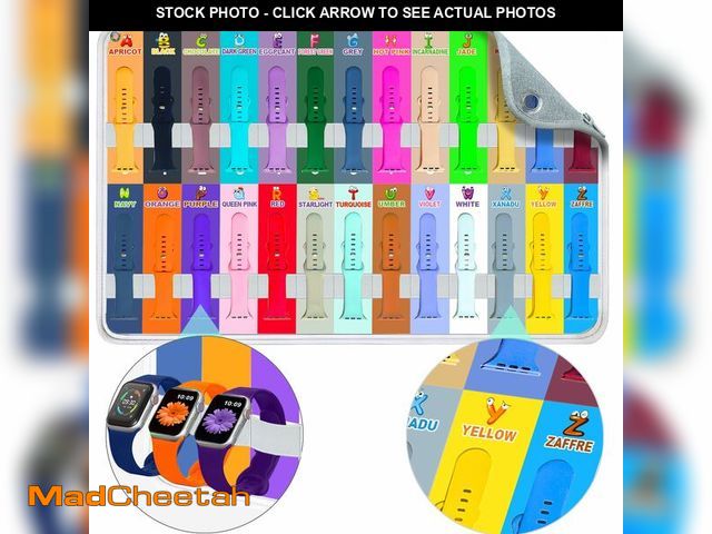 Lot 74-14377027 - 26 Pack Sport Bands Compatible for Apple Watch Bands 38/40/41/42/44/45/46/49mm with Portable Fun Alp...
