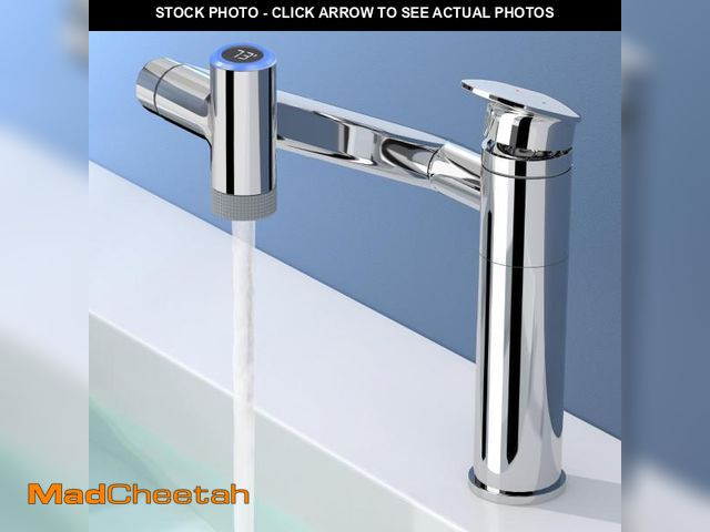 Lot 74-12442302 - SINGSUO 1080ÃÂ°Rotatable Bathroom Vanity Faucet 1 Hole, Height Adjustable Single Handle Sink Faucet...