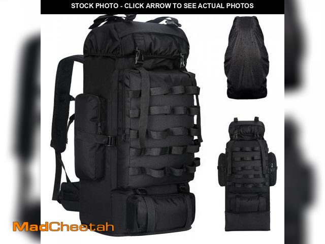 Lot 74-12117339 - LibSkyln 70L/100L Camping Hiking Backpack with Rain Cover, Expandable Large Military Tactical Backpa...