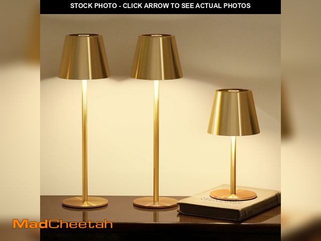 Lot 74-14382089 - keysays 3 Pack Cordless Table Lamp, Portable Battery Operated Lamp with 3 Color Temps and Stepless D...