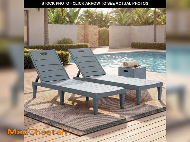Lot 74-14370872 - Homall Outdoor Chaise Lounge Chairs Set of 2, 5-Position Adjustable Waterproof Patio Outdoor Chaise ...