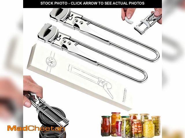 Lot 74-13621613 - Adjustable Stainless Steel Jar Opener for Seniors, 2 Packs, Manual Can Opener &amp; Bottle Opener Se...
