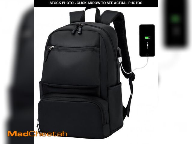 Lot 74-12157942 - Waterproof Backpack for Men Business USB Charging Male Backpack Large 15.6 Inch Laptop Computer Ruck...