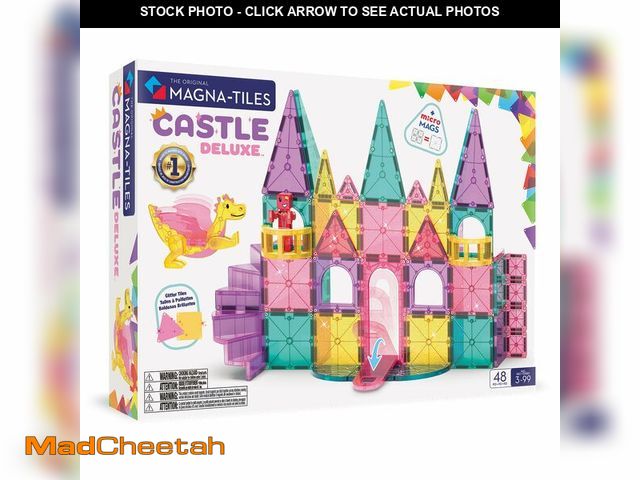 Lot 74-14269773 - MAGNA-TILES Castle DLX 48-Piece Magnetic Construction Set, The Original Magnetic Building Brand - UN...