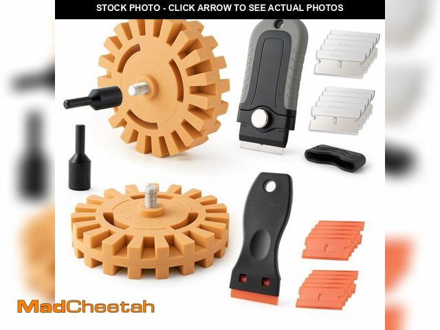 Lot 74-14048336 - Gomake Decal Remover Eraser Wheel Tool Kit with Drill Adapter Vinyl Decal Adhesive Removal Tool with...