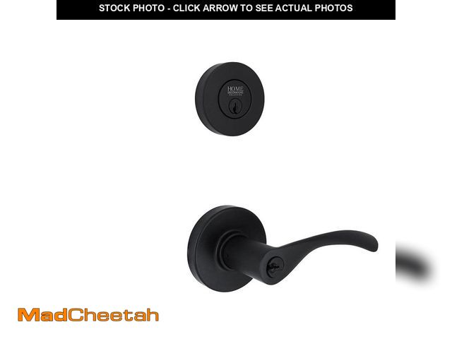 Lot 74-14611361 - Home Decorators Collection Primrose Matte Black Single Cylinder Door Handle Combo Pack Featuring Dua...