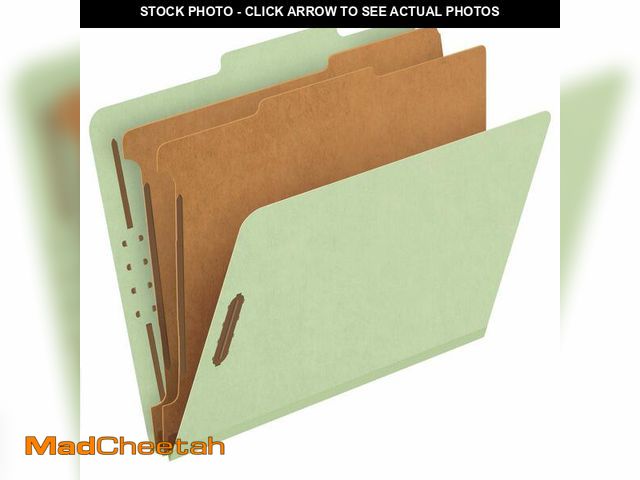 Lot 74-13800564 - Pendaflex Recycled Classification File Folders, 2 Dividers, 2" Embedded Fasteners, 2/5 Tab Cut, Lett...