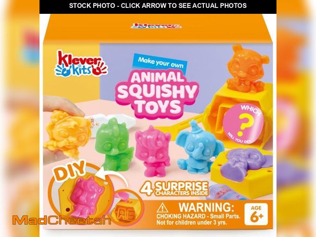 Lot 74-11552335 - Klever Kits Mystery Box Squishy Animal Kit, 4 Characters, Squishy Toys for Kids Ages 6+, Arts and Cr...