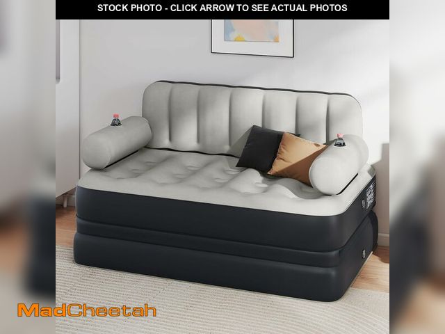 Lot 74-13041833 - YITAHOME Queen Size Inflatable Sofa Bed with Headboard and Pump, Convertible Blow Up Couch, 2-in-1 B...