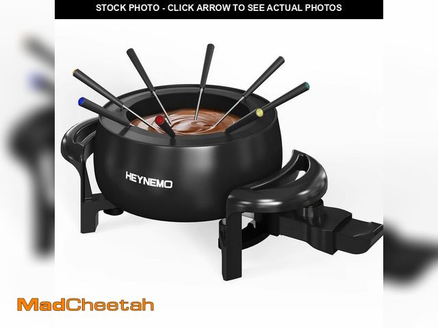 Lot 74-14058937 - Electric Fondue Pot Set, 3 Quart Fondue Set for Melting Chocolate Cheese with 8 Color-Coded Forks, A...