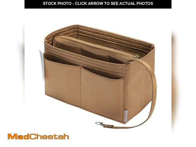 Lot 74-13550841 - ZTUJO Purse Organizer Insert, Felt Bag Organizer with Metal Zipper, Handbag &amp; Tote Shaper, For S...