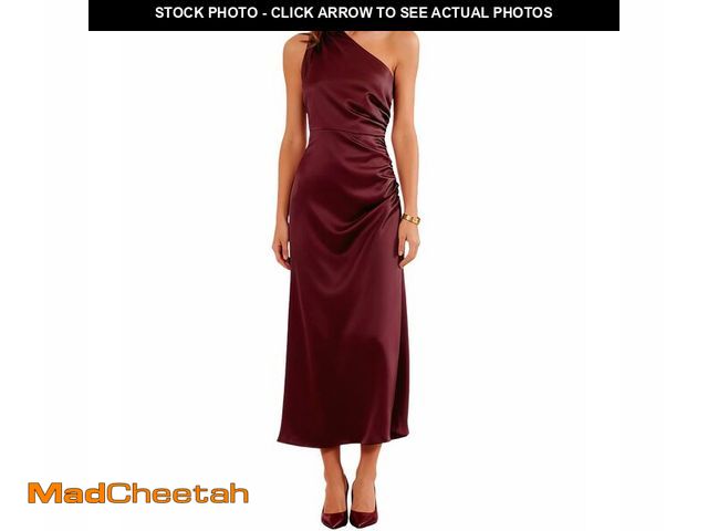 Lot 74-14271839 - RIHOAS Women's Elegant Wine Red Maxi Formal Dress, Long Semi-Formal Maxi Gown for Wedding Guest Brid...
