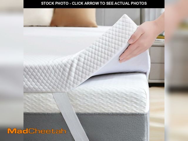 Lot 74-14431814 - SINWEEK 2 Inch Gel Memory Foam Mattress Topper Twin Size, Ventilated High Density Pad for Back Pain,...