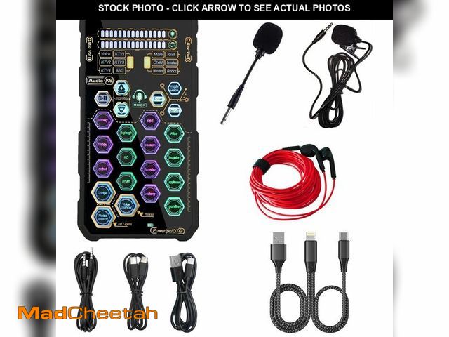 Lot 74-14152952 - Small Handheld Sound Card Set for Podacsting, Broadcasting, Living, Singing, Recording, Gaming with ...