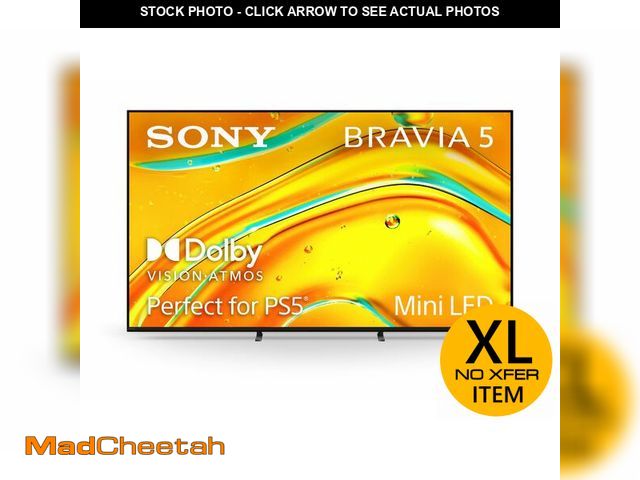 Lot 74-12630635 - Sony BRAVIA 5 55 Inch TV, Mini LED, 4K Smart Google TV, XR Processor with AI Technology,120hz Televi...