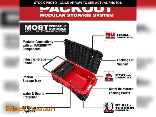 Lot 74-12994164 - Milwaukee PACKOUT 38 in. Rolling Modular Tool Chest - UNUSED