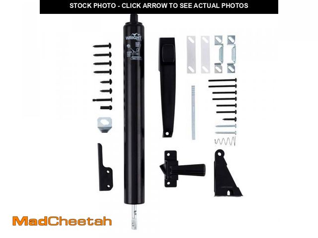 Lot 74-12032579 - *SEE DETAILS* Wright Products Pneumatic Closer and Push Button Latch Combo Kit, Black *SEE DETAILS* ...