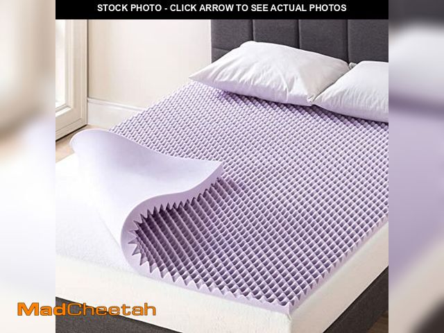 Lot 74-12759913 - Best Price Mattress 1.5 Inch Egg Crate Memory Foam Mattress Topper with Soothing Lavender Infusion, ...