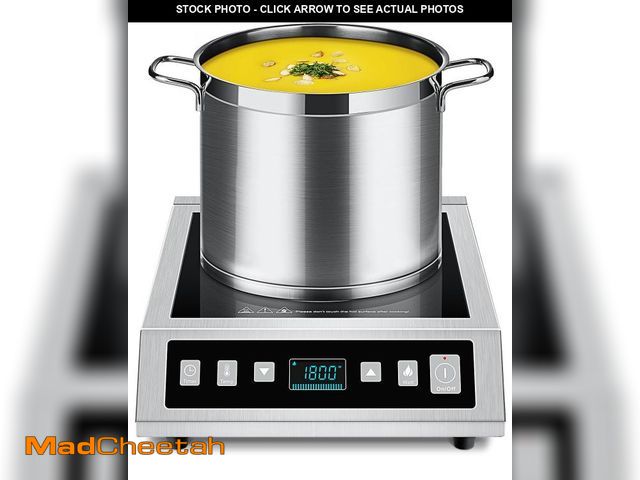 Lot 74-12303255 - AMZCHEF Induction Cooktop Commercial, Professional Portable Burner, 1800W Countertop Stove Burner wi...