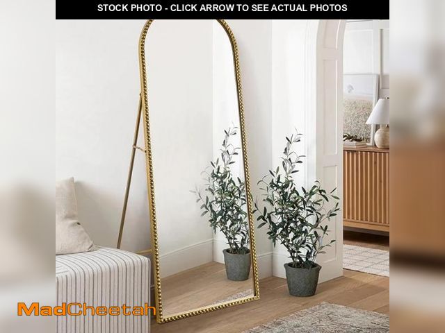 Lot 74-12167356 - Arch Full Length Mirror with Stand, 72"x30" Floor Standing Large Dressing Mirror Hanging or Leaning ...