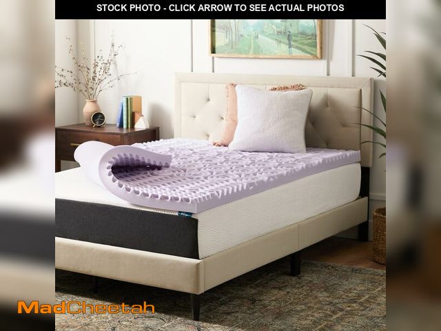 Lot 74-13785853 - LUCID Lavender Infused 3 Inch Memory Foam Mattress Topper with 5 Zones Ã¢â¬â Full Size Ã¢â¬â P...
