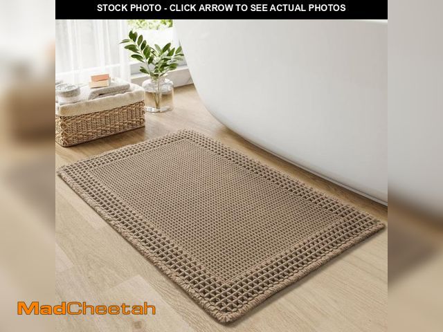 Lot 74-12051844 - RESARE Waffle Bath Mat for Bathroom, Super Absorbent Bathroom Rugs Non Slip Machine Washable, Ultra ...