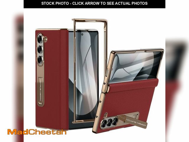 Lot 74-14210247 - Kalernd for Samsung Galaxy Z Fold 6 Phone Case,Luxury Premier Genuine Leather,Full Body Hinge Protec...