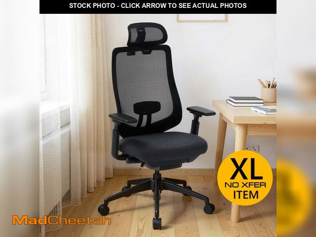 Lot 74-12659085 - COLAMY Ergonomic Mesh Office Chair, High Back Executive Desk Chair with Adjustable Headrest, 4D Arm,...