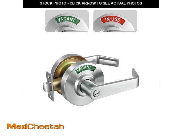 Lot 74-12974500 - Leydebong Bathroom Privacy Indicator Handle Lock, Large in-USE or Vacant Indicator, Commercial Grade...