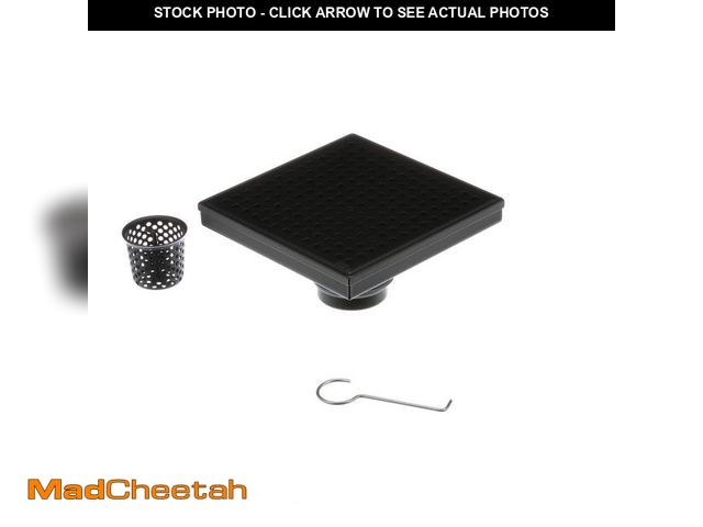 Lot 74-14112717 - Oatey Designline 6 in. x 6 in. Stainless Steel Square Shower Drain with Square Pattern Drain Cover i...