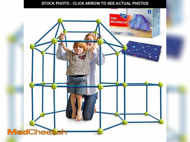 Lot 74-12706244 - SYNCFUN Fort Building Kit for Kids, STEM Creative Construction Toy with Starry Night Cloth, Storage ...