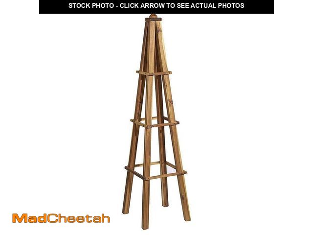 Lot 74-14115322 - CHG CLASSIC HOME &amp; GARDEN Wood Obelisk, Acacia - UNUSED