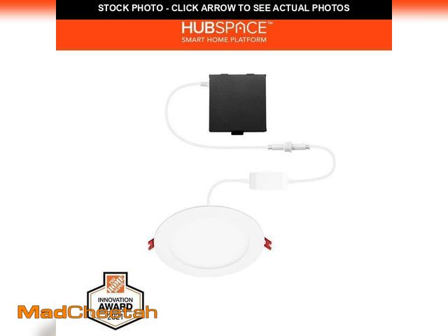Lot 74-12745574 - Commercial Electric 4 in. LED Round Smart RBG+ Tuneable White Canless Recessed Light for Kitchen Bat...