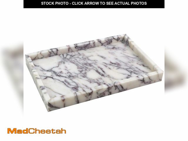 Lot 74-14269710 - Luxurious Natural Marble Tray Hand Towel Organizer for Disposable Paper Napkins, Jewelry, Makeup Bat...