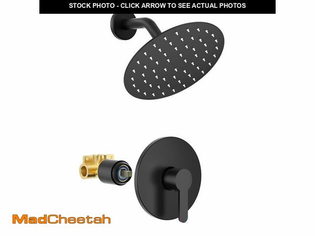 Lot 74-12973161 - HoliSpa Shower Faucet, Black Shower Faucet Set with 8-Inch Rainfall Showerhead, Single-Handle Shower...