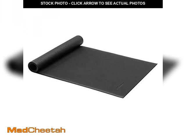Lot 74-12136789 - Basics Treadmill Mat and Exercise Equipment Floor Protector, 2.5 Feet x 6.0 Feet, Black - UNUSED