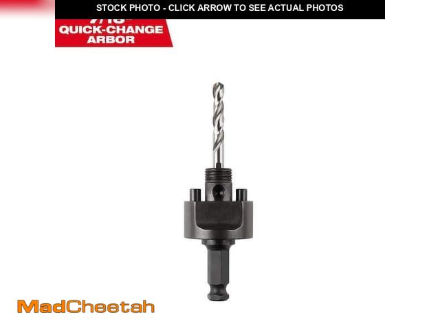 Lot 74-13771394 - Milwaukee 7/16 in. Quick Change Large Hole Saw Arbor with Pilot Drill Bit - UNUSED