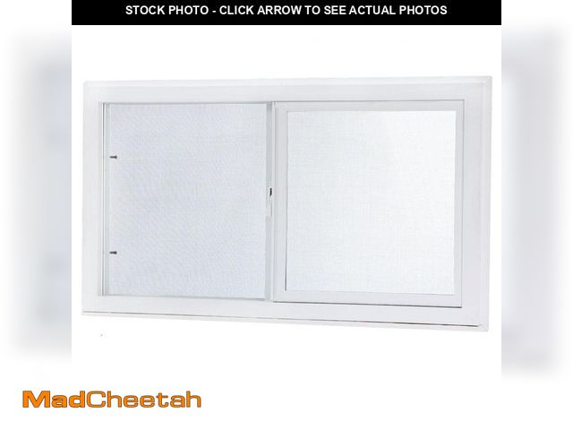 Lot 74-14343022 - TAFCO WINDOWS 32.25 in. x 14.25 in. White Left-Hand Double-Pane Insulated Glass Vinyl Sliding Baseme...