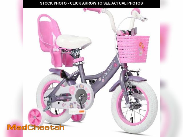 Lot 74-14369875 - Glerc Maggie 14 inch Kids Girls Bike for Ages 3-5 Years Old Children, Princess Style Kids Bicycle wi...