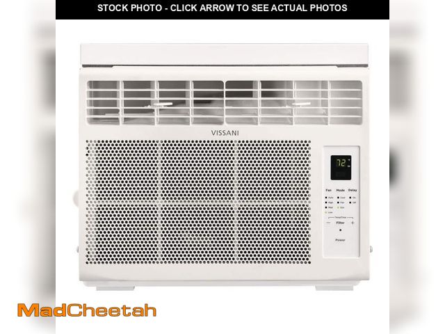 Lot 74-14560978 - Vissani 6,000 BTU 115-Volt Window Air Conditioner for 250 sq. ft. Rooms in White with Remote VWCS06B...