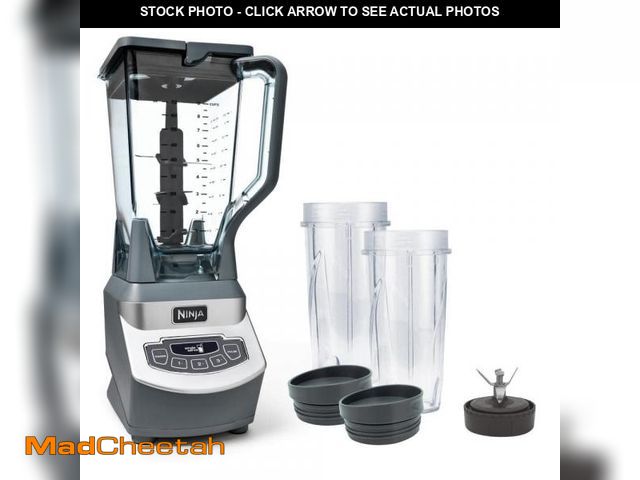 Lot 74-12528441 - NINJA NutriNinja 72 oz. 3-Speed Black Professional Blender with 2 Single Serve Cups - UNUSED