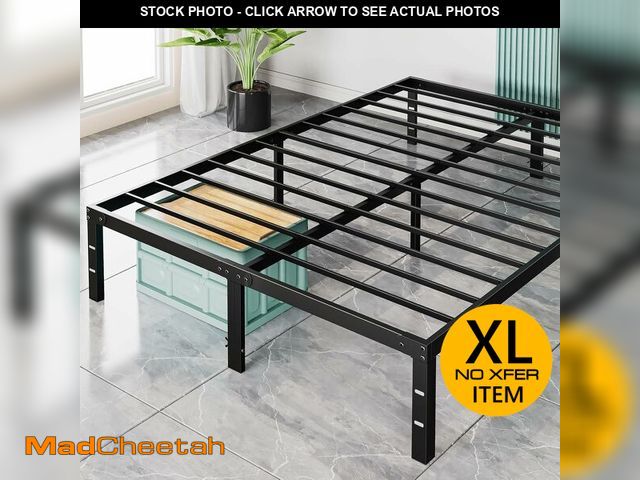 Lot 74-12829257 - Sweetcrispy Queen Bed Frame - Heavy Duty Metal Platform Bed Frames Queen Size with Storage Space Und...