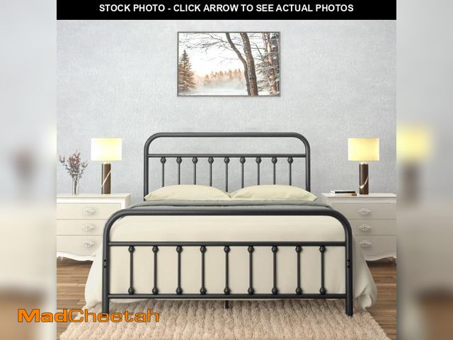 Lot 74-12206173 - Golden Gate Beds Victorian Vintage Style Metal Bed Frame with Wrought Iron Headboard and Footboard, ...