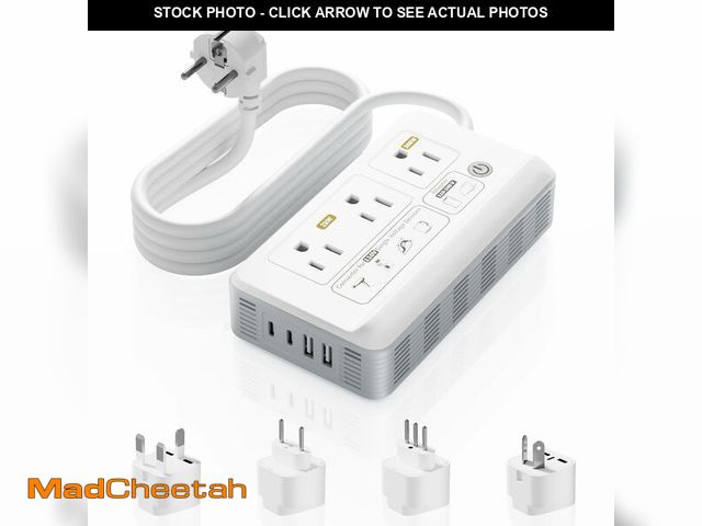 Lot 74-14478295 - Mapambo 2000W Voltage Converter US to Europe, 7 in 1 Converter for European Travel for Hair Dryer, K...