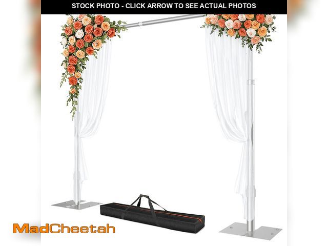 Lot 74-14323244 - (MISSING HARDWARE) Emart Drape Backdrop Stand Kit, Heavy Duty 8.9ft x10ft, Adjustable Metal Frame fo...