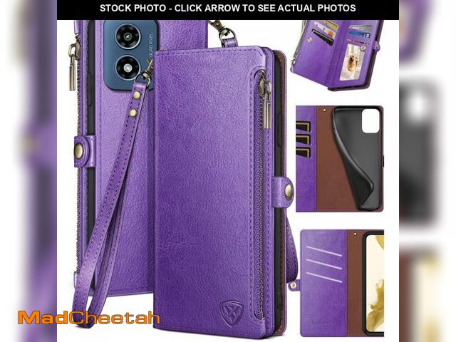 Lot 74-11559113 - XcaseBar for Moto G 5G 2024/G Play 2024 Wallet case with Zipper Credit Card Holder??RFID Blocking??,...